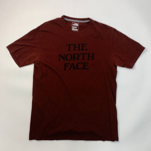The North Face Tee Men M Medium Garnet Classic Fit Cotton Short Sleeve Crew Neck - Picture 2 of 8